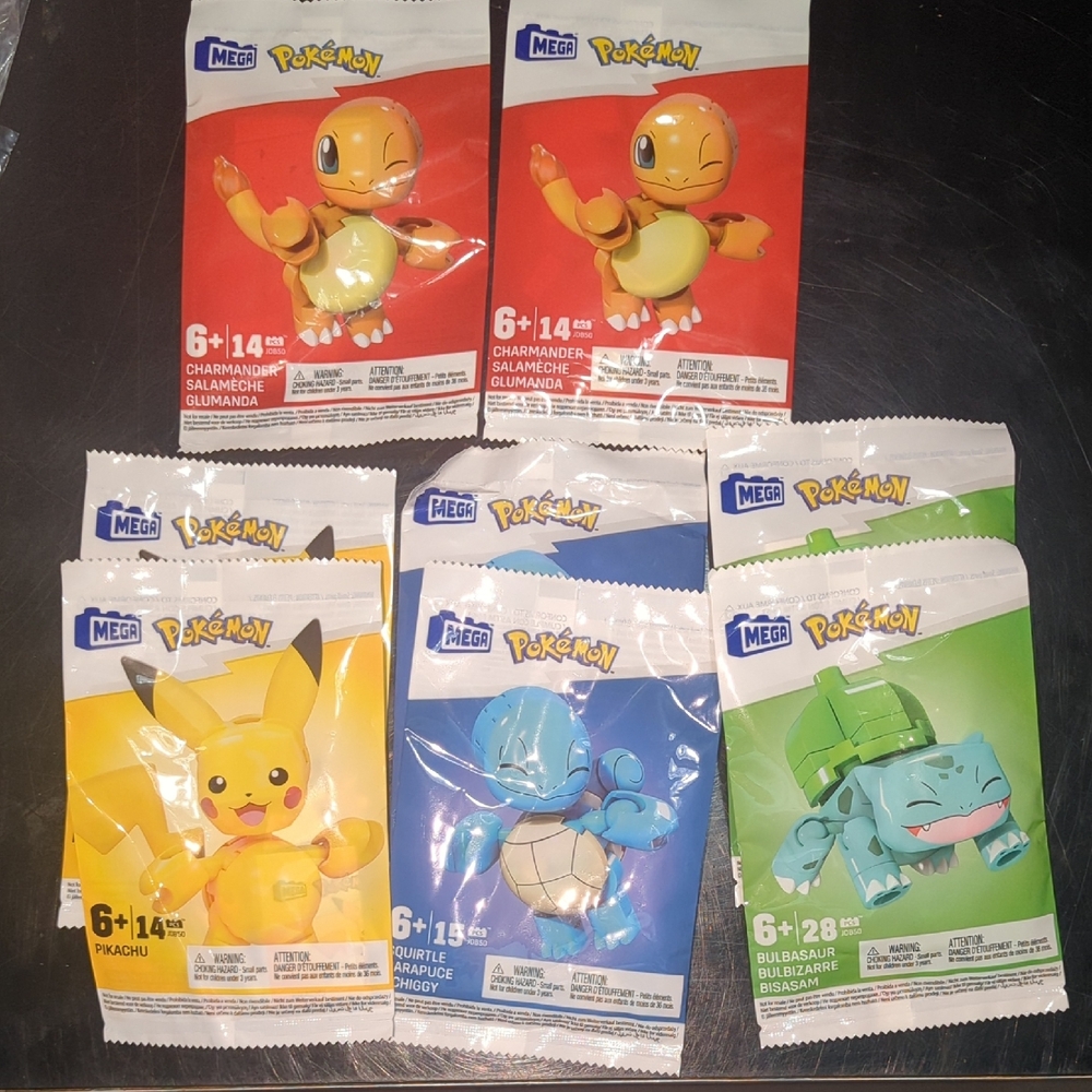 Mega Pokémon Building Set - Charmander, Pikachu, Squirtle, Bulbasaur